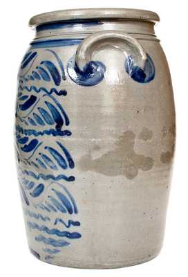 Outstanding Six-Gallon Shinnston, WV Stoneware Jar w/ Profuse Decoration