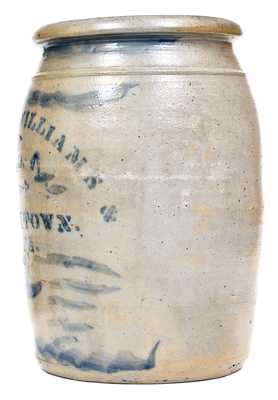 2 Gal. THOMPSON, WILLIAMS & CO. / MORGANTOWN, W. VA Stoneware Jar