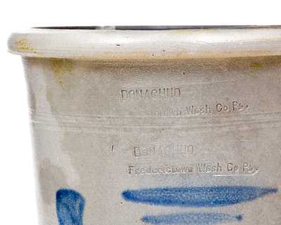 Rare 3 Gal. Jar Marked DONAGHHO / Fredericktown Wash Co. PA