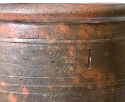 Rare J. P. PARKER (of Jane Lew, WV and Montour County, PA) Marked Stoneware Jar