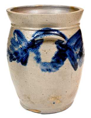H. MYERS, Baltimore, MD, circa 1825 Stoneware Jar with Floral Decoration