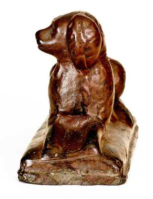  Jane Lew, WV Stoneware Reclining Dog Figure