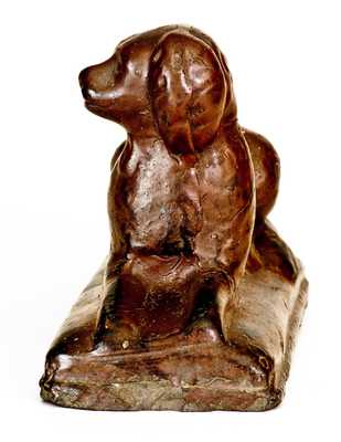Jane Lew, WV Stoneware Reclining Dog Figure