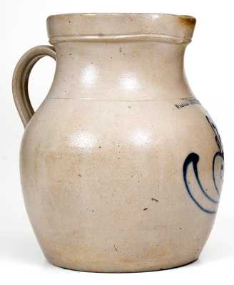 WHITES BINGHAMTON Stoneware Pitcher with Slip-Trailed Floral Decoration