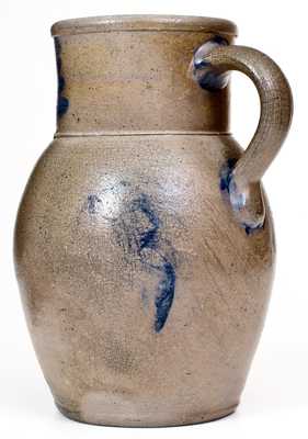 Baltimore Stoneware Pitcher with Leaf Decoration, circa 1880