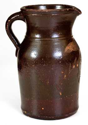 1/2 Gal. Palatine, WV Decorated Albany Slip Stoneware Pitcher