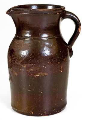 1/2 Gal. Palatine, WV Decorated Albany Slip Stoneware Pitcher