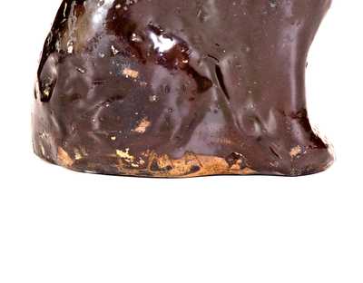 Jane Lew, WV Albany Slip Stoneware Spaniel, Inscribed