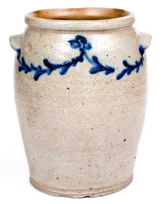 Scarce Stoneware Jar attrib. Morgan & Amoss, Baltimore, MD, circa 1820