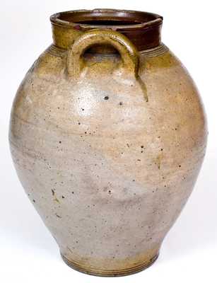 2 Gal. CHARLESTOWN (Boston) Stoneware Jar with Hearts Decoration