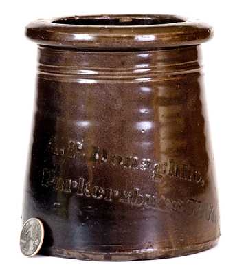 A. P. DONAGHHO / PARKERSBURG, WV Albany Slip Stoneware