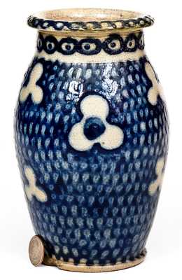 Excellent Northeastern Stoneware Jar w/ Profuse Cobalt Decoration