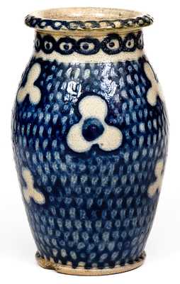 Excellent Northeastern Stoneware Jar w/ Profuse Cobalt Decoration