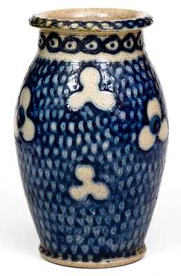 Excellent Northeastern Stoneware Jar w/ Profuse Cobalt Decoration