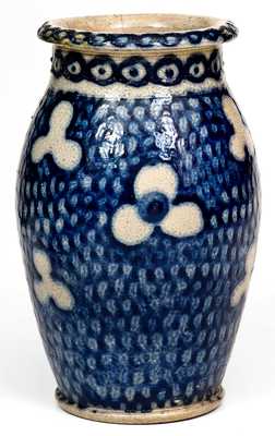 Excellent Northeastern Stoneware Jar w/ Profuse Cobalt Decoration