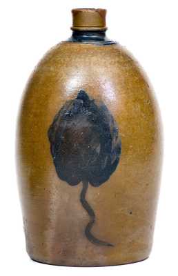 Unusual Small-Sized Western PA or WV Stoneware Jug, circa 1875