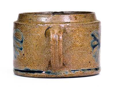 Extremely Rare and Important Colonial Manhattan Stoneware Sugar Bowl