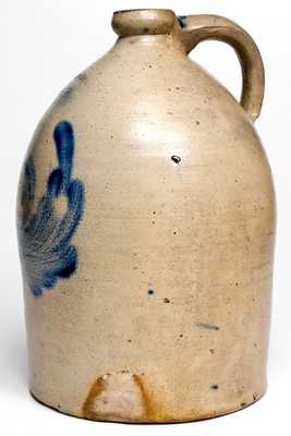 Very Rare M. & T. MILLER / NEWPORT, PA Stoneware Jug w/ Man's Profile