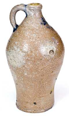 Very Unusual 1/2 Gal. Abraham Mead, Greenwich, CT, Stoneware Jug, circa 1795