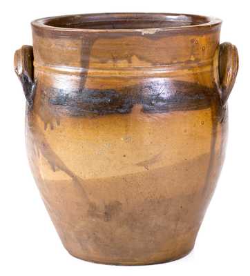 Unusual 1/2 Gal. Stoneware Jar Inscribed 