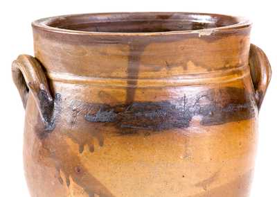 Unusual 1/2 Gal. Stoneware Jar Inscribed