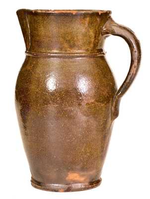 Strasburg, Virginia Glazed Redware Pitcher (Bell or Eberly), c1890