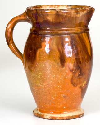 Shenandoah Valley Redware Pitcher (Strasburg, VA, circa 1890)