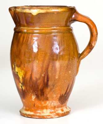 Shenandoah Valley Redware Pitcher (Strasburg, VA, circa 1890)