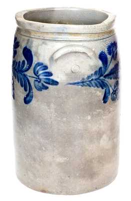 6 Gal. W. H. LEHEW & CO. / STRASBURG, VA Stoneware Jar w/ Bold Floral Decoration