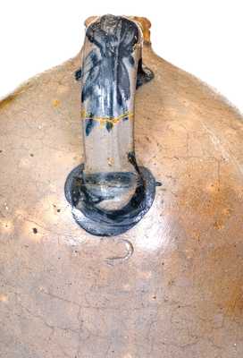 Outstanding Stoneware Jug w/ Incised Jug and Whiskey Barrel, probably Kentucky