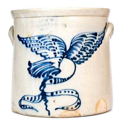 Very Rare NEW YORK / STONEWARE CO. / FORT EDWARD, N.Y. Stoneware Eagle Crock