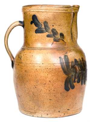 Rare attrib. M. & T. Miller, Newport, PA Stoneware Pitcher
