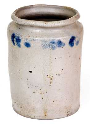 Extremely Rare Small Stoneware Jar att. John Swann (Alexandria, VA) w/ Inscribed 