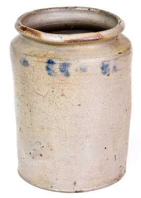 Extremely Rare Small Stoneware Jar att. John Swann (Alexandria, VA) w/ Inscribed 