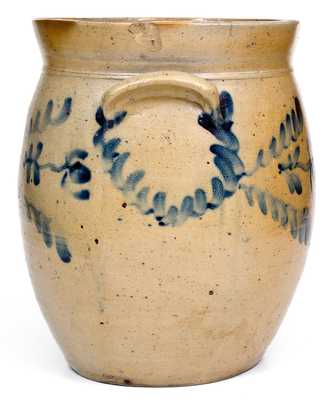 4 Gal. Stoneware Jar w/ Floral Decoration, Baltimore, MD, circa 1840