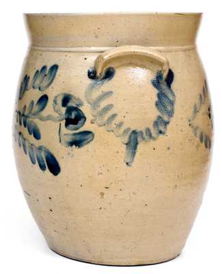 4 Gal. Stoneware Jar w/ Floral Decoration, Baltimore, MD, circa 1840