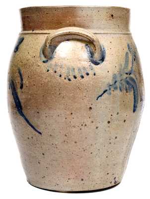 3 Gal. Baltimore Stoneware Jar with Floral Decoration, circa 1840