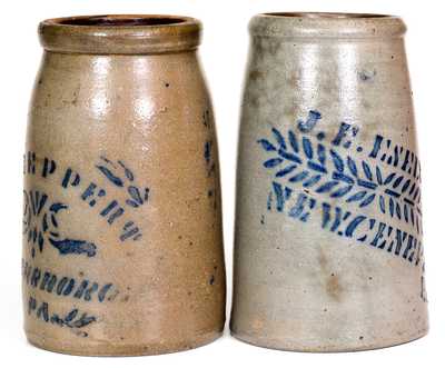 Lot of Two: T. F. REPPERT / GREENSBORO, PA and J. E. ENEIX / NEW GENEVA, PA Jars