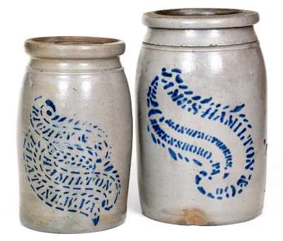 Lot of Two: Palatine, WV and Greensboro, PA Stoneware Jars