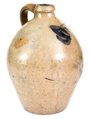 Rare HIGGINS & CO. / CLEVELAND, OH Stoneware Jug with Floral Decoration