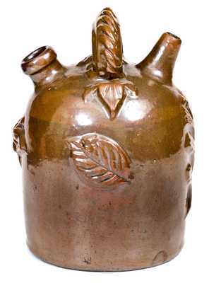 Ohio Stoneware Harvest Jug with Applied Decoration