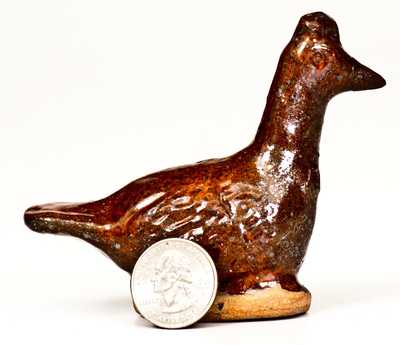 Glazed Redware Figure of a Goose, Pennsylvania origin, circa 1850-1880