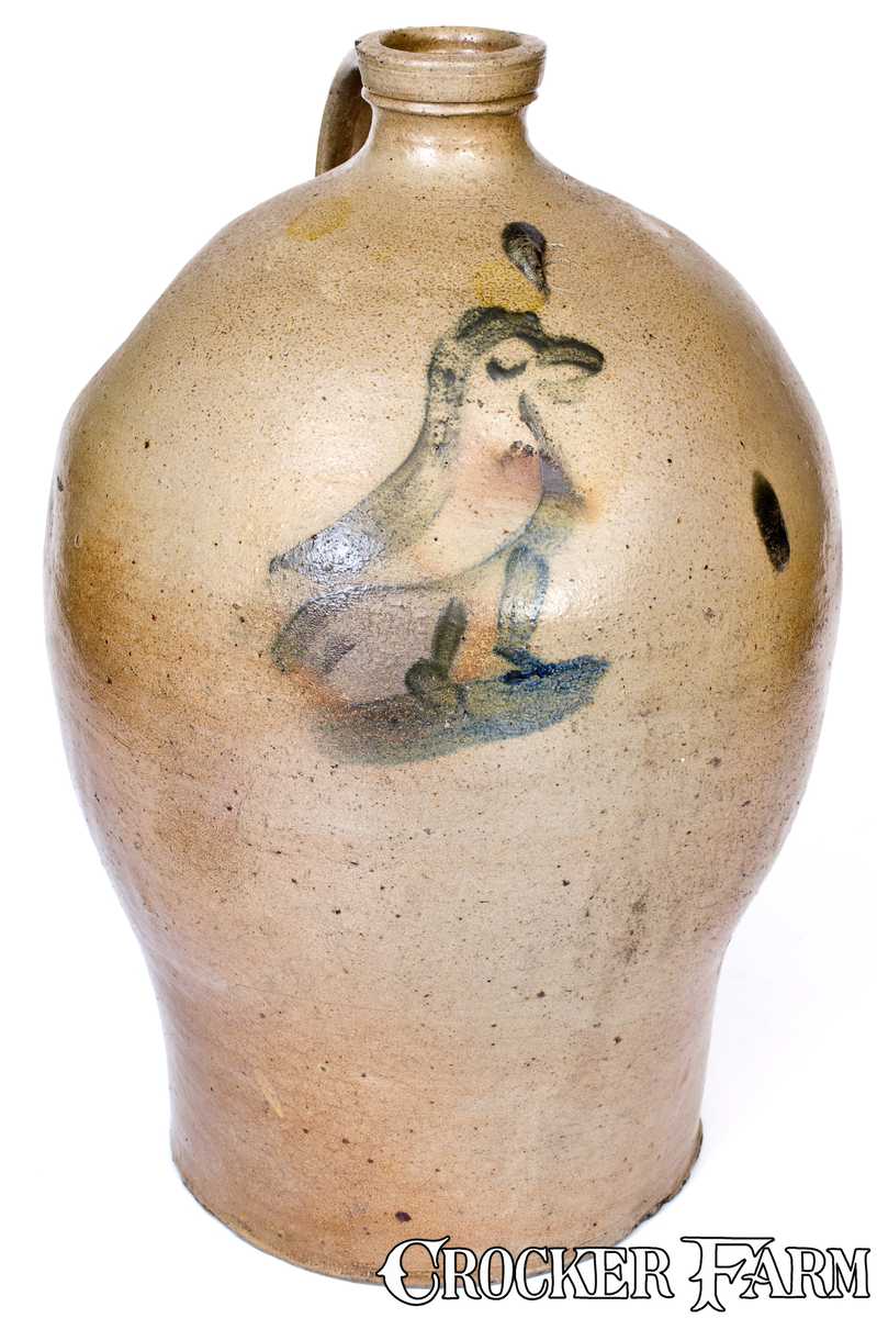 Five Gallon Ohio Stoneware Bird Jug circa 1850 Lot 74 Summer Five Gallon Ohio Stoneware Bird Jug circa 1850 Lot 74 Summer