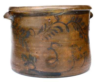 Rare Five-Gallon Morgantown, West Virginia Stoneware Crock w/ Molded Handles