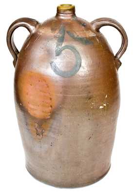 Five-Gallon  Palatine, WV Double-Handled Stoneware Jug