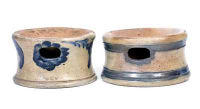 Two Cobalt-Decorated Stoneware Spittoons, attrib. Richard C. Remmey, Philadelphia, PA