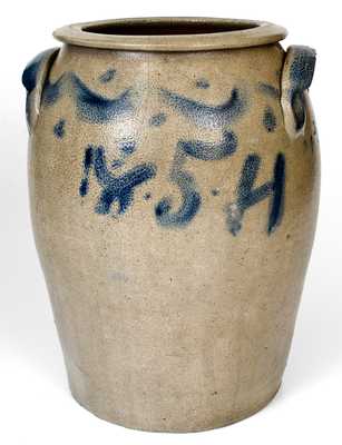 Outstanding T.W. CRAVEN (North Carolina) Stoneware Jar with Cobalt 