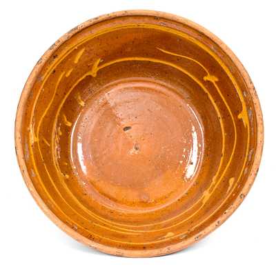 Slip-Decorated Redware Bowl, possibly Henry Schofield, Cecil County, MD