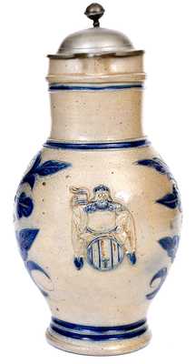 Wingender (Haddonfield, New Jersey) Stoneware Pitcher with King Gambrinus Decoration