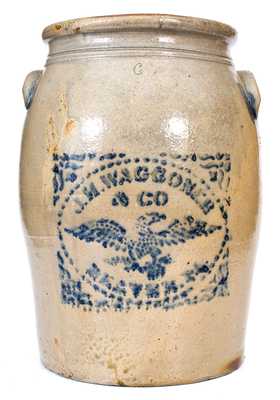 Very Rare J. H. WAGGONER / BEAVER, PA Stoneware Eagle Jar